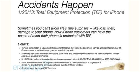 Sprint to introduce Total Equipment Protection for the.